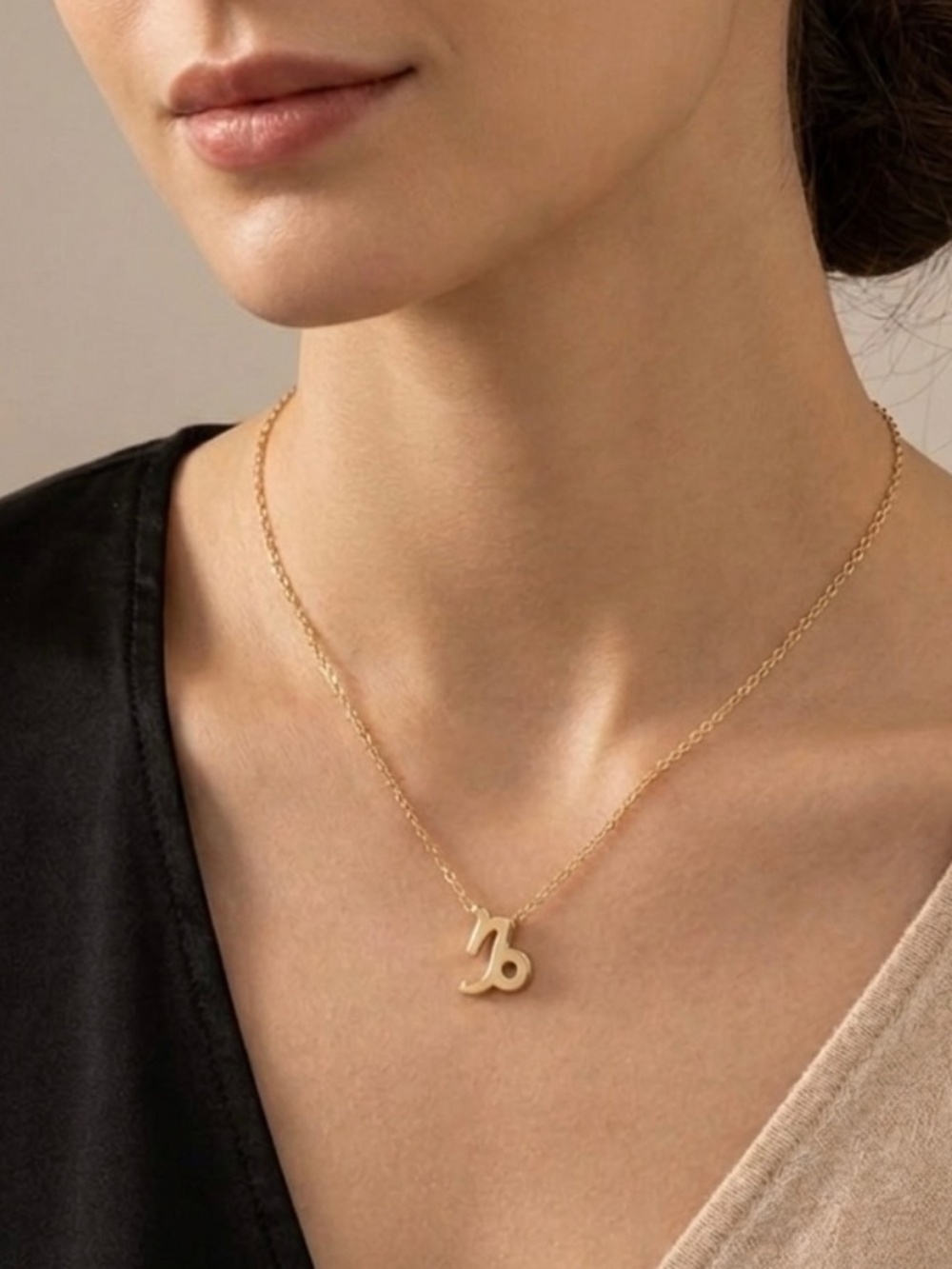 Gold-Tone Capricorn Zodiac Pendant Necklace